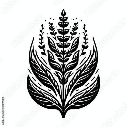 Sage. Cartoon Minimal Logo Clipart Silhouette Vector Line Art Illustration. Smart individual insights clever advice education mentor master knowledge.