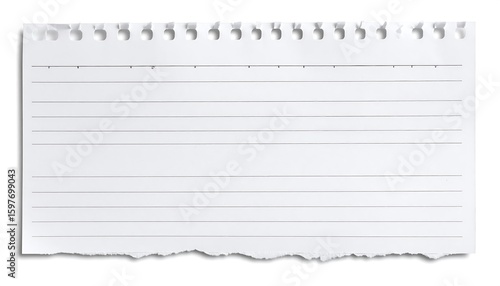 Blank lined note paper