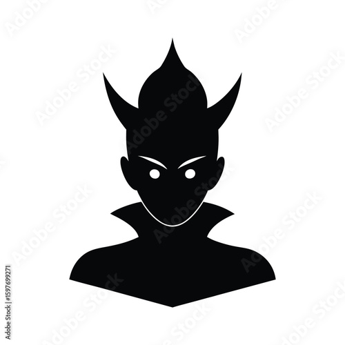 Silhouette vector of a solenodon head with pointed nose for rare nocturnal mammal and wildlife art Vector illustration