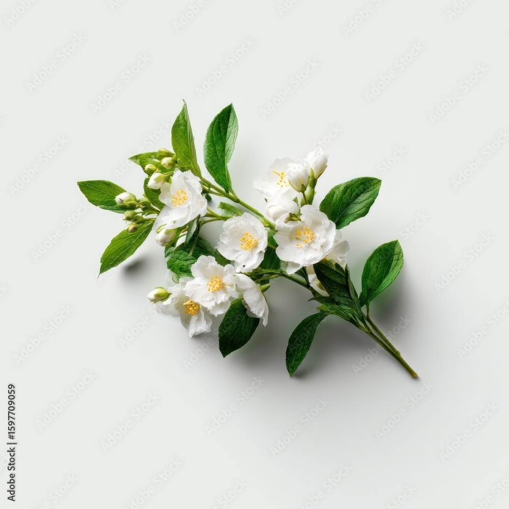 Obraz premium Jasmine flowers leaves leaf.