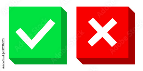 Yes no button vector. yes or no