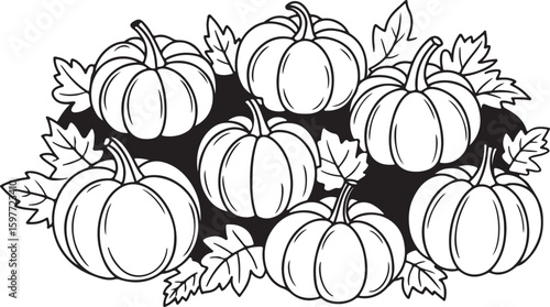seamless pattern with pumpkins