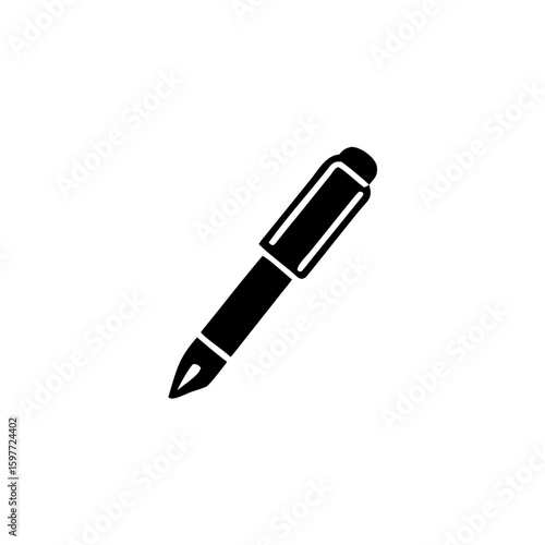 pen vector icon write symbol isolated on white