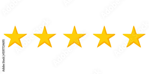 Five stars customer product rating review, customer review icon, Isolated badge for website or app