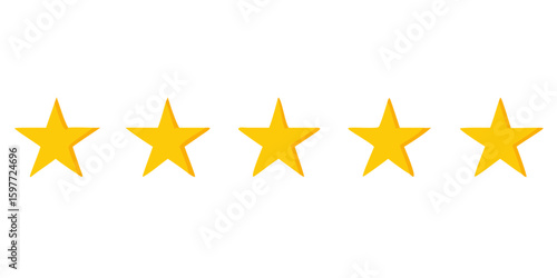 Five stars customer product rating review, customer review icon, Isolated badge for website or app