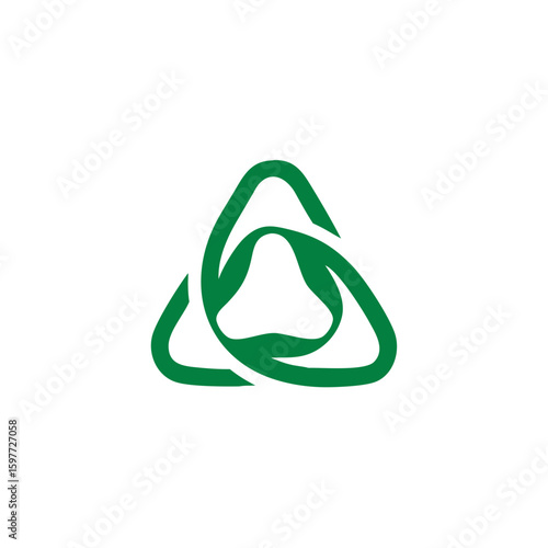 Biodegradable recycle plastic free package icon in flat style. Vector bio recycle vector isolated on white, label logo template, recycle business concept