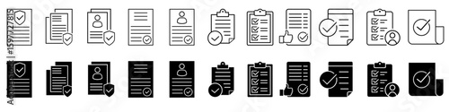 Checkmark icon vector set. confirm terms illustration sign collection. approve symbol. ok logo. approve mark.