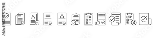 Checkmark icon vector set. confirm terms illustration sign collection. approve symbol. ok logo. approve mark.