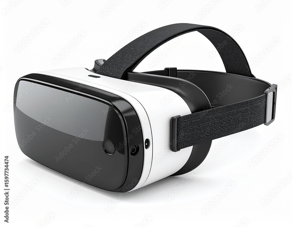 A VR headset tilted on side A VR headset tilted on side