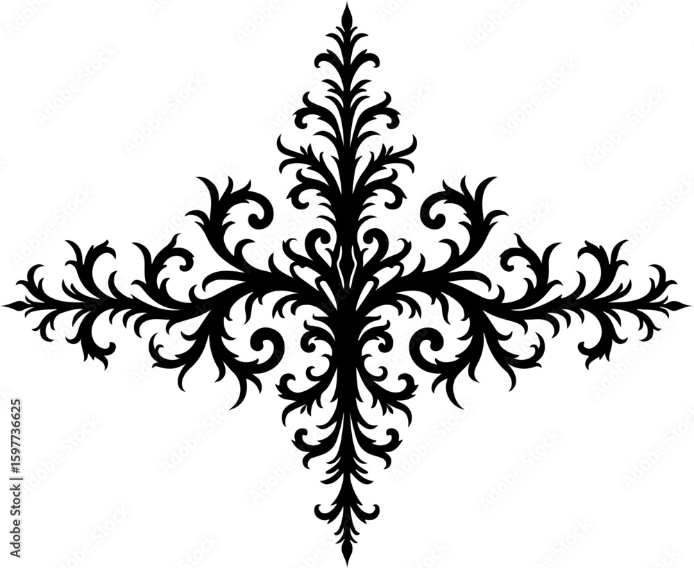 Obraz premium Vintage Ornamental Flourish Vector Set