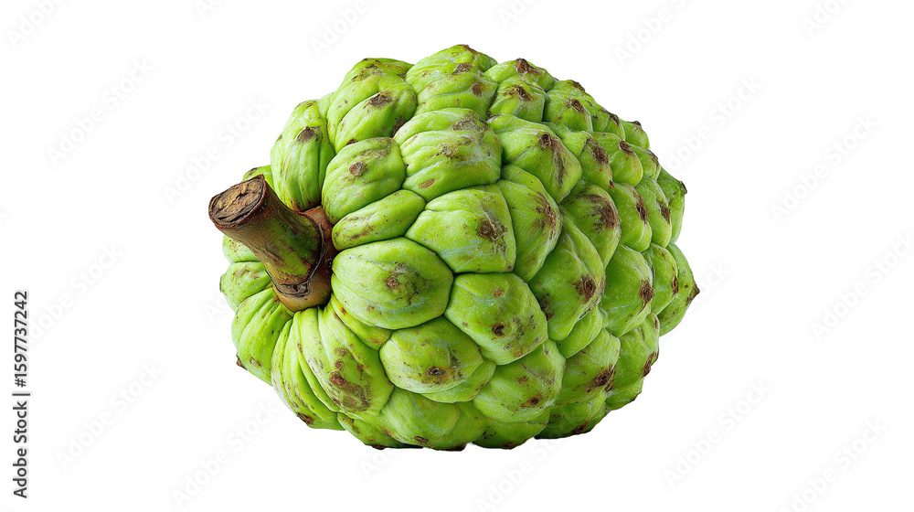 Fototapeta premium Custard apple isolated on transparent background
