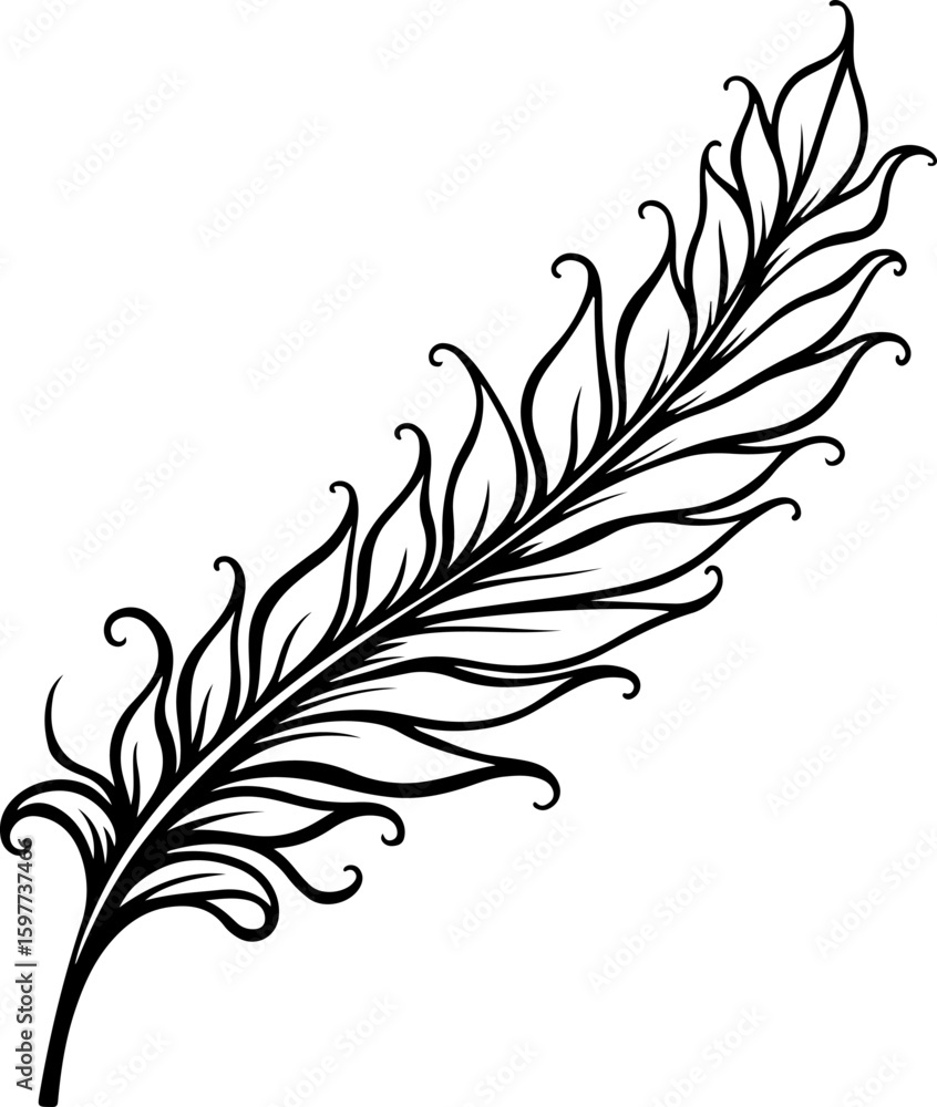 Obraz premium Vintage Ornamental Flourish Vector Set