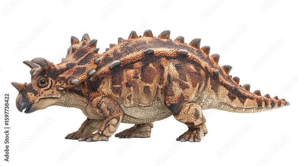 Fototapeta premium Euoplocephalus isolated on white background