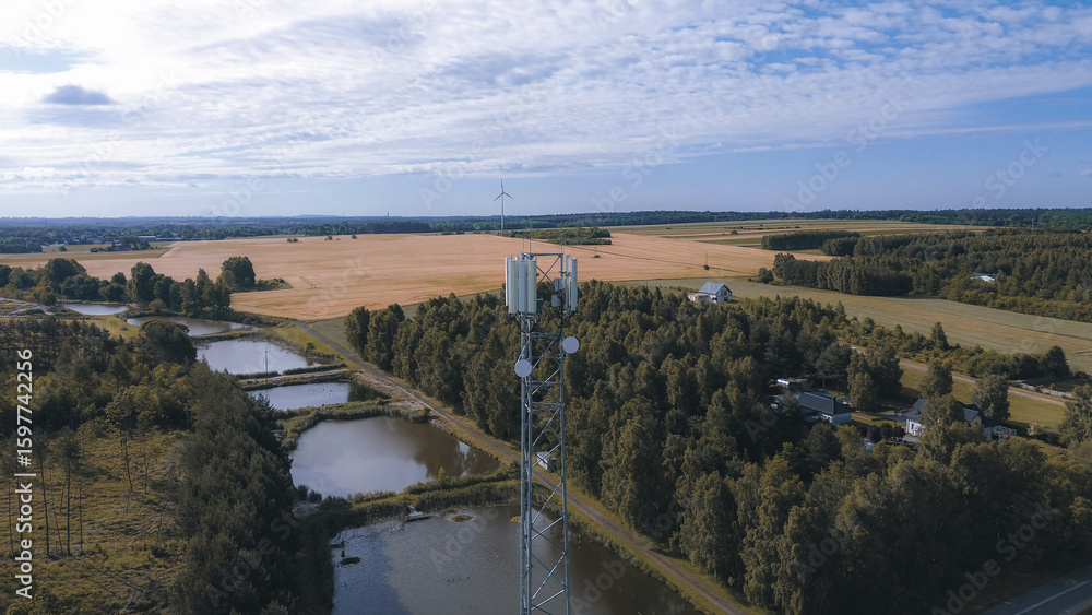 Rural 5G network communication tower Rural 5G network communication tower