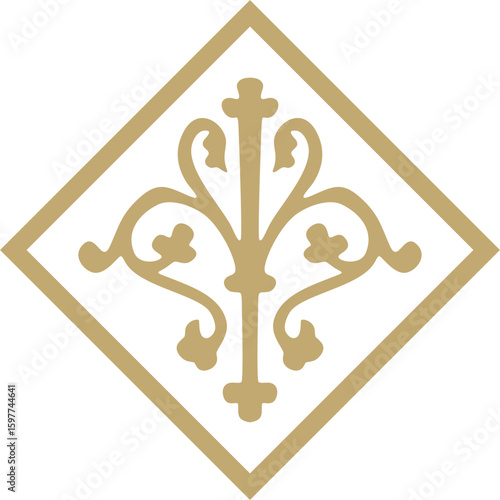 Vector gold ancient Roman ornament elements. Classic European parts of patterns. Lili and Krovns
