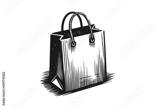 Shopping Bag hand drawn vector illustration