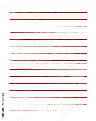 A white background with red lines