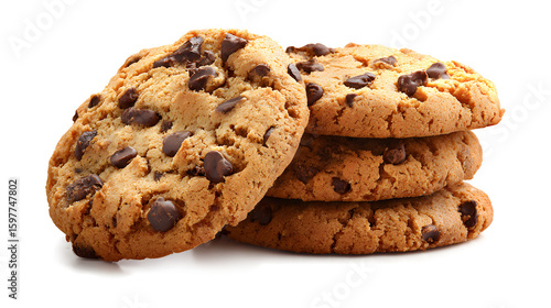 A stack of chocolate chip cookies