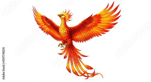 Bild auf Leinwand Isolated Phoenix Bird