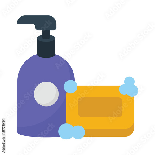 Soap  Flat Vector Icon Eps 10 Files