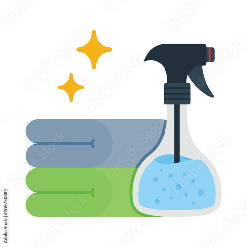 Cleaning Spray   Flat Vector Icon Eps 10 Files