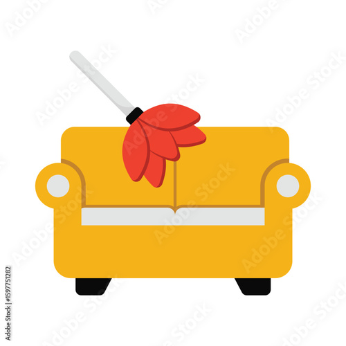 Feather Duster   Flat Vector Icon Eps 10 Files