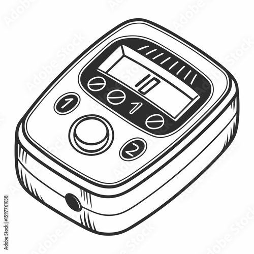 Handheld digital counter device with buttons and screen handheld device electronic gadget