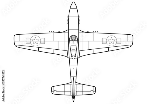 North American P-51 Mustang fighter aircraft WW2
