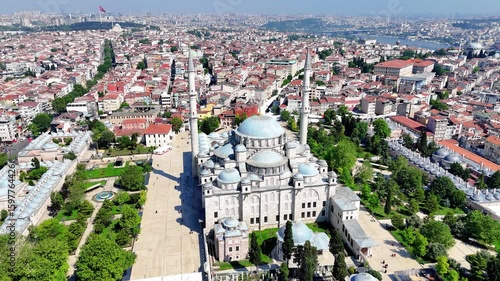 Fatih Mosque drone istanbul cinematic