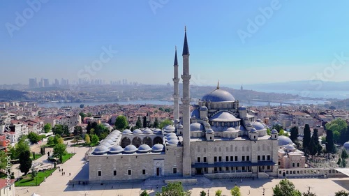 Fatih Mosque drone istanbul cinematic