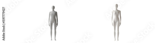 3D rendering of a white, simplistic human figure standing upright. Perfect for various conceptual and graphical design uses isolated (2).png