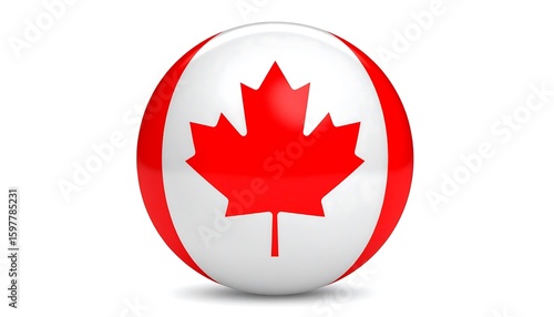 3D Canadian flag icon