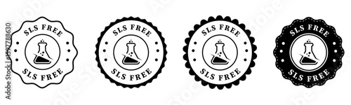 SLS free label badge organic product packaging design
