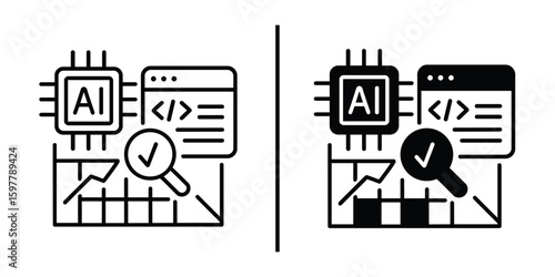 AI in the digital world: Conceptual illustrations showcasing the transformative power of Artificial Intelligence (AI) in the realms of technology and data analysis.