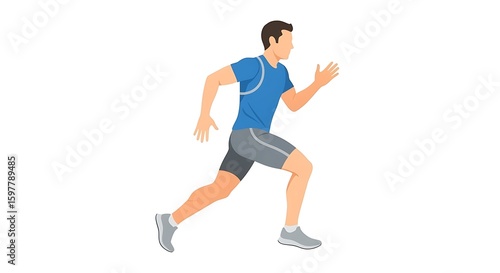 Running fitness athlete jogger marathon sprint exercise sport training workout cardio runner health