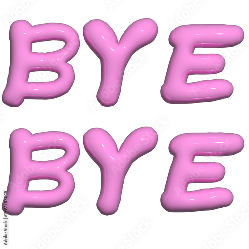 3D Balloon Word Bye Bye