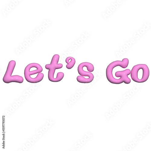 3D Balloon Word Let's go