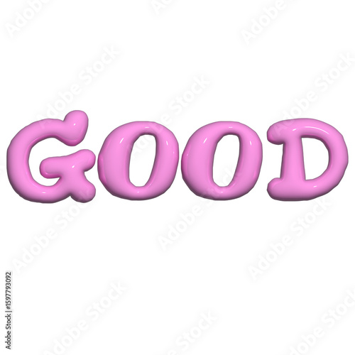 3D Balloon Word Good