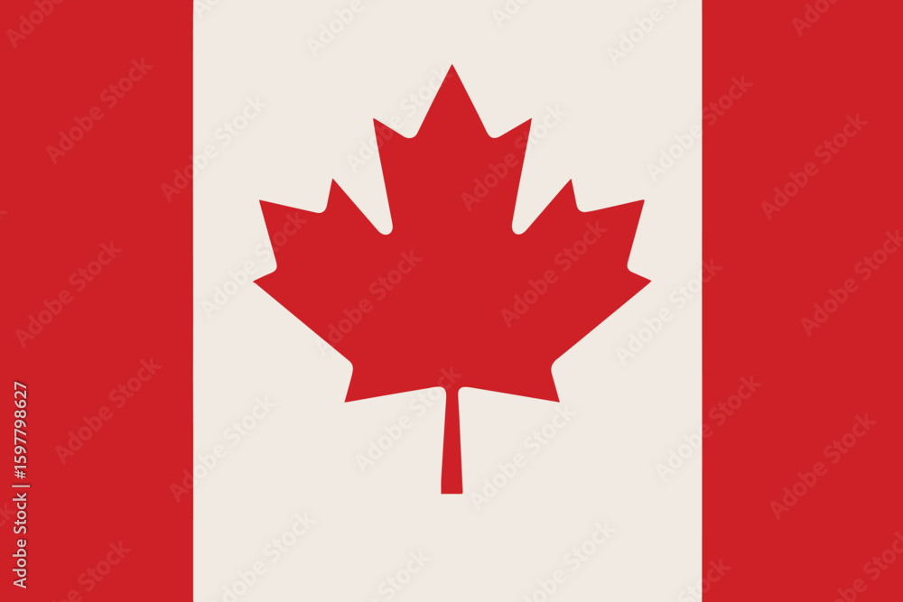 Canada flag vector illustration, perfect for Canadian themed projects and designs Canada flag vector illustration, perfect for Canadian themed projects and designs