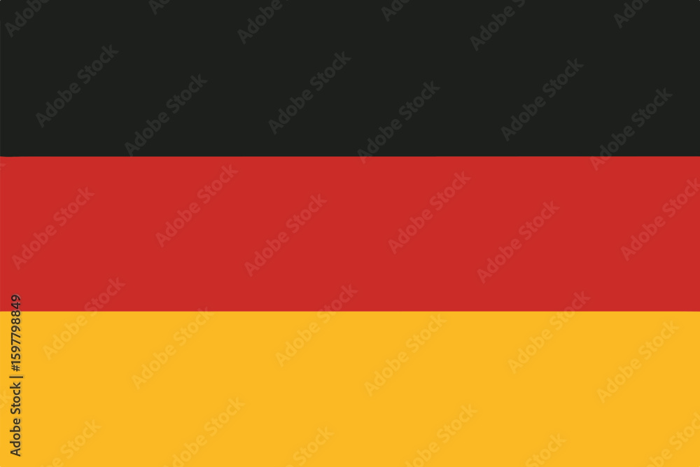 Naklejka premium Germany flag vector illustration, ideal for German themed projects and designs