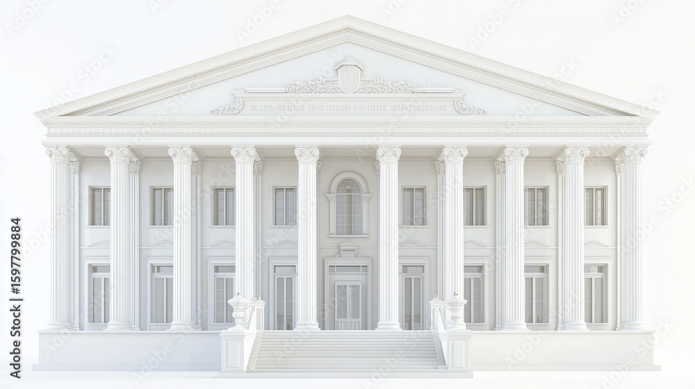 Obraz premium white columns in front of a white background