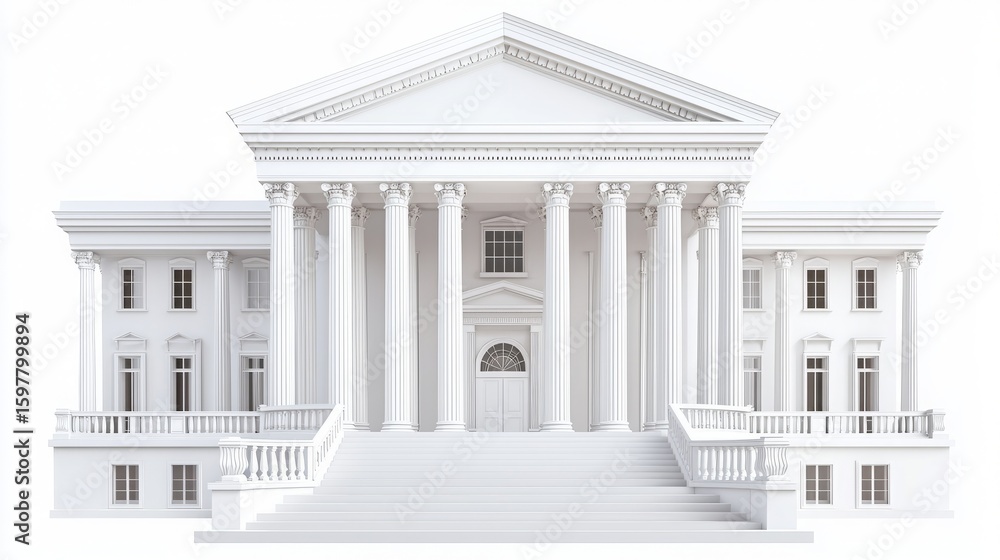 Obraz premium white columns in front of a white background