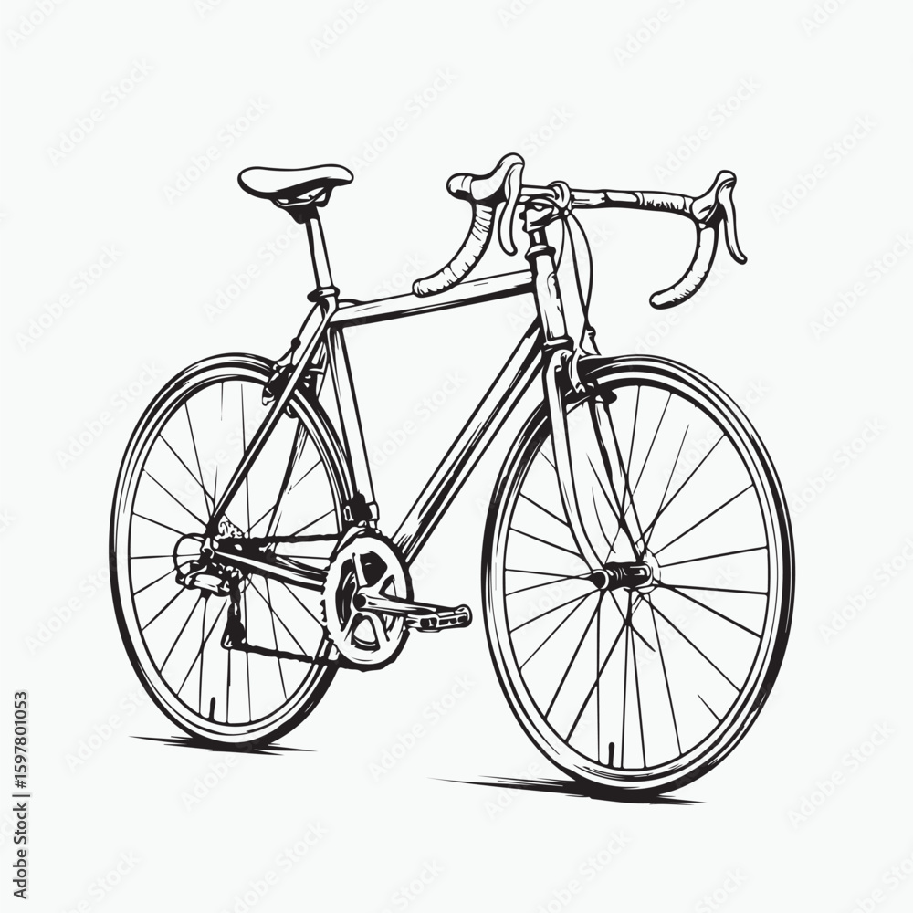 Obraz premium bicycle isolated on white background