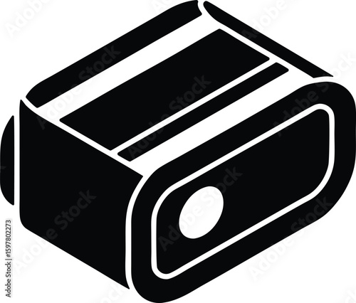 pencil sharpener vector icon.
