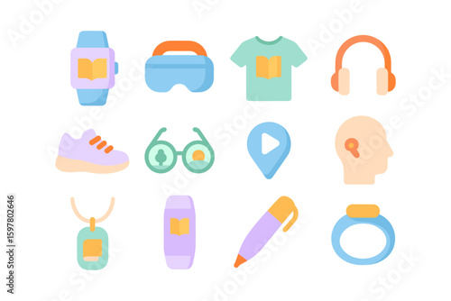 Wearable storytelling vector illustration for poster and design in flat style