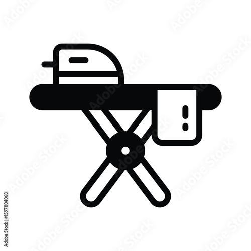 Ready to use glyph icon of flat iron board