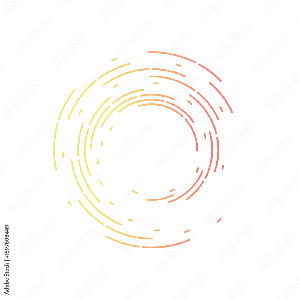 Abstract circular pattern. Twirl design. Connect circles illustration