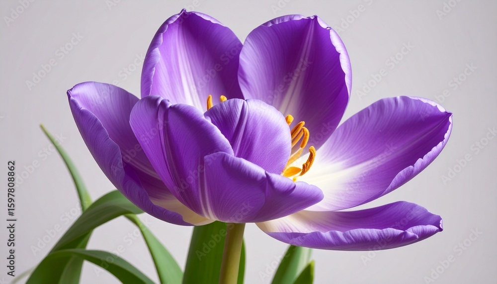 Fototapeta premium purple tulips isolated on white