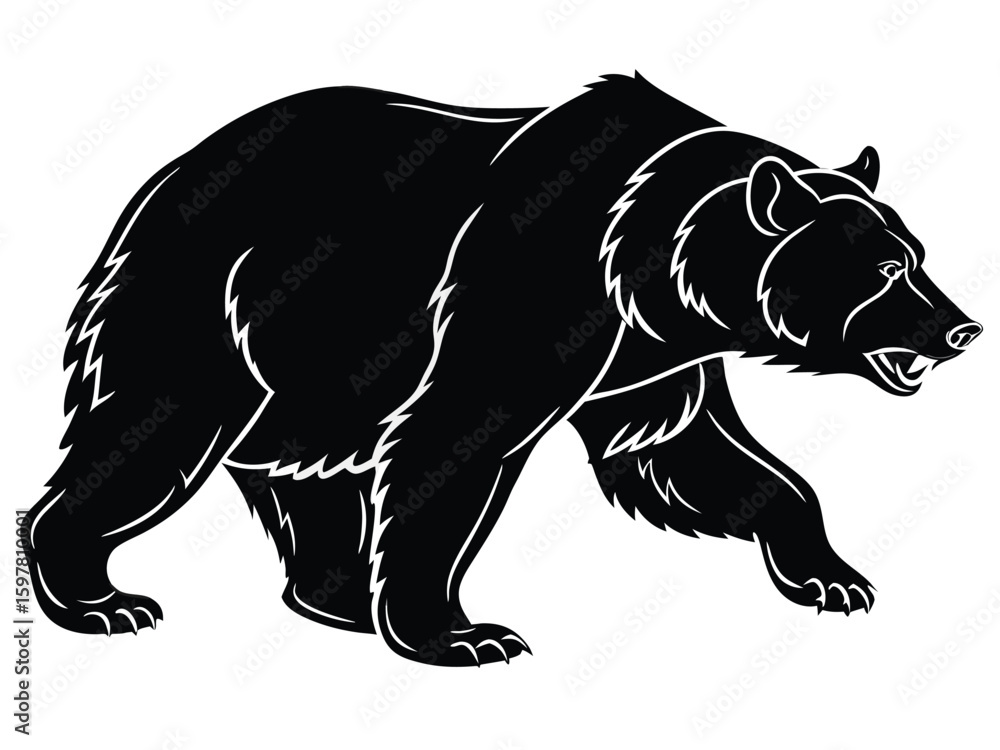 Fototapeta premium vector illustration of a bear