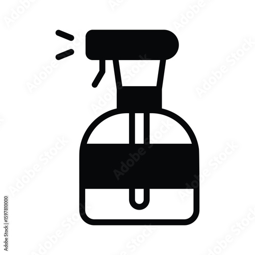 Modern glyph icon of spray bottle cleanser